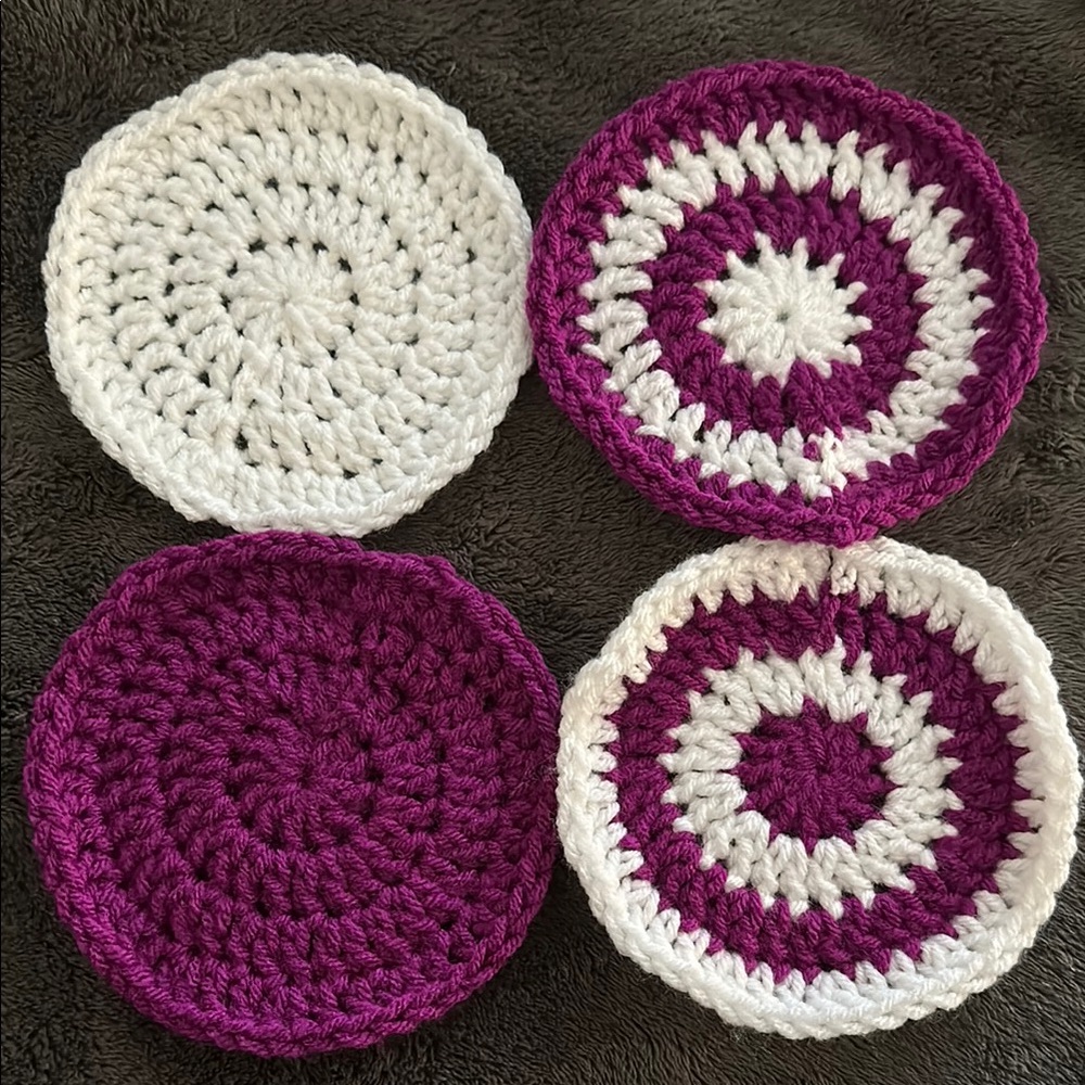 Handmade Crochet Coasters Set